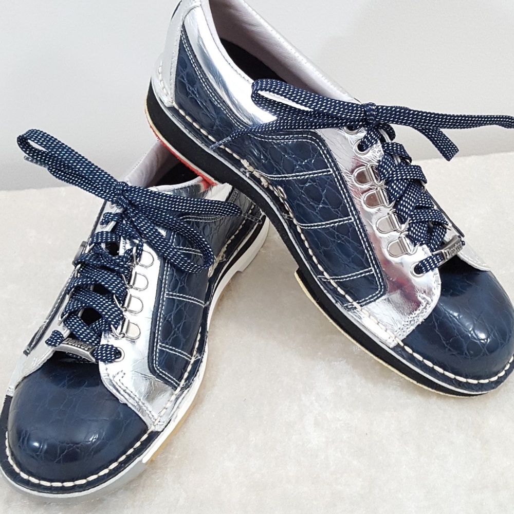 Dexter SS5 Dk Blue Silver Metallic Bowling Shoe 8